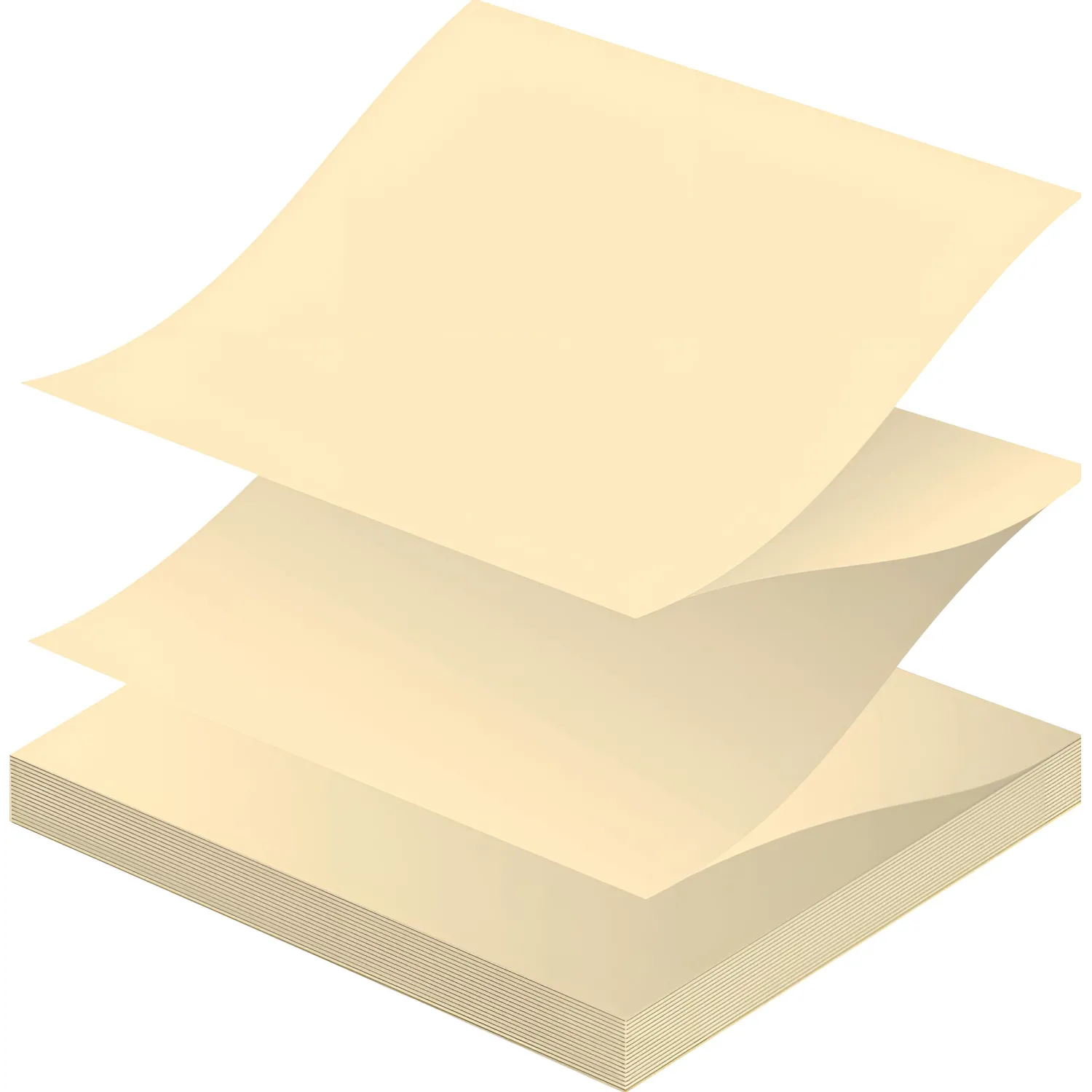Стикеры Z-сложения Attache для диспенсеров Z-типа (желтые 76х76 мм) - Image 3