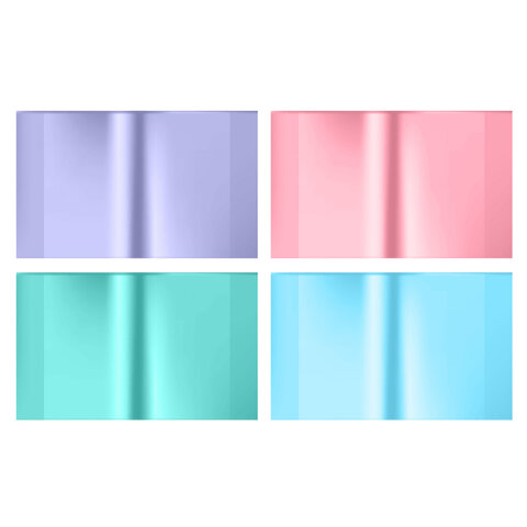 Обложки ПП для тетрадей и дневников ERICH KRAUSE "Fizzy Pastel", КОМПЛЕКТ 12 шт., 100 мкм, 212x347 мм, 49915 - Image 4
