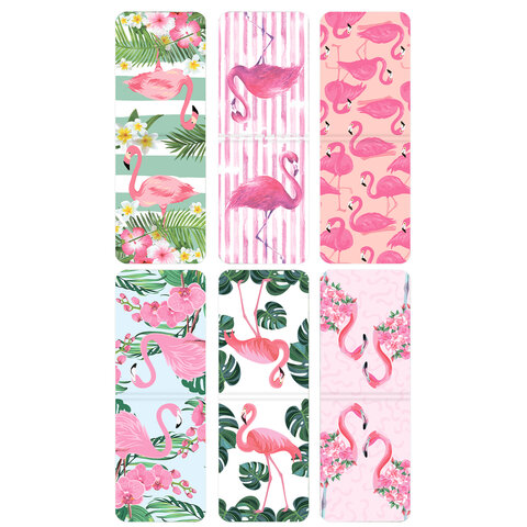 Закладки для книг МАГНИТНЫЕ, "FLAMINGO", набор 6 шт., 35x25 мм, BRAUBERG, 113165 - Image 2