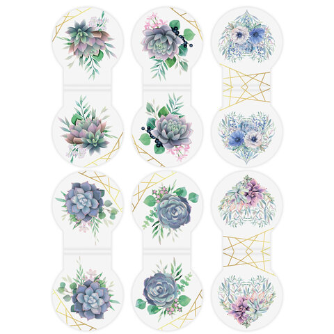 Закладки для книг МАГНИТНЫЕ, "FLOWERS", набор 6 шт., 32х28 мм, BRAUBERG, 113168 - Image 2