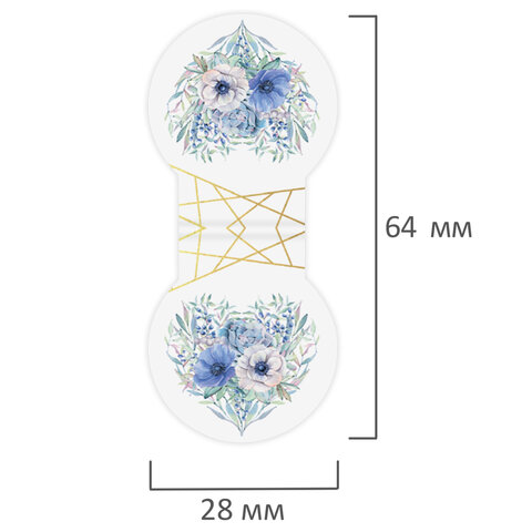 Закладки для книг МАГНИТНЫЕ, "FLOWERS", набор 6 шт., 32х28 мм, BRAUBERG, 113168 - Image 7