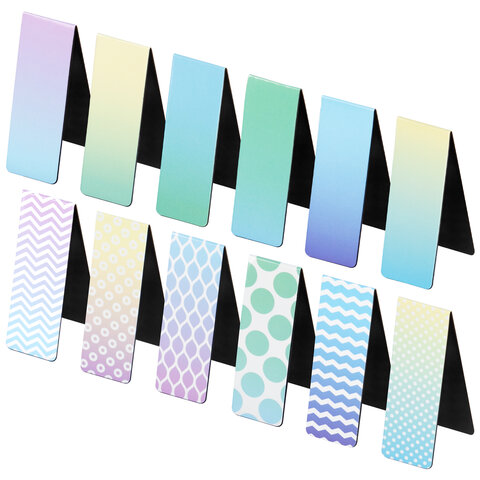 Закладки для книг МАГНИТНЫЕ, "GRADIENT", набор 12 шт., 60x20 мм, BRAUBERG, 113170 - Image 11