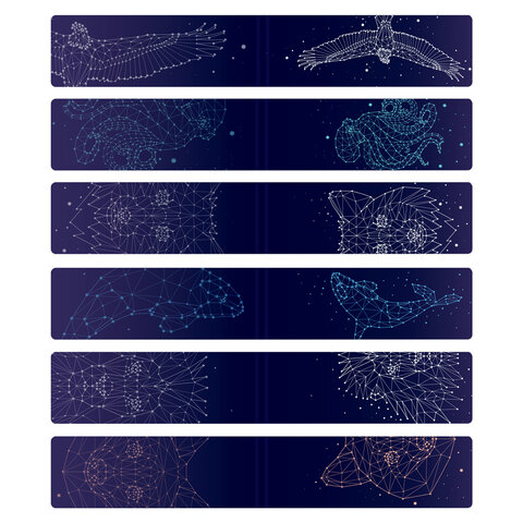 Закладки для книг МАГНИТНЫЕ, "GALAXY", набор 12 шт., 60x20 мм, BRAUBERG, 113171 - Image 7