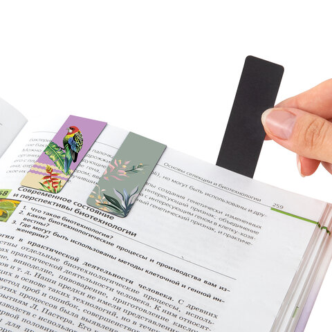 Закладки для книг МАГНИТНЫЕ, "TROPICS", набор 12 шт., 60x20 мм, BRAUBERG, 113172 - Image 10
