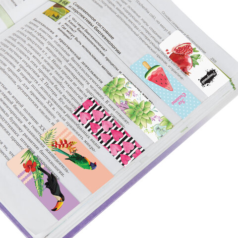 Закладки для книг МАГНИТНЫЕ, "MIX", набор 30 шт., 60x20 мм, BRAUBERG, 113175 - Image 4