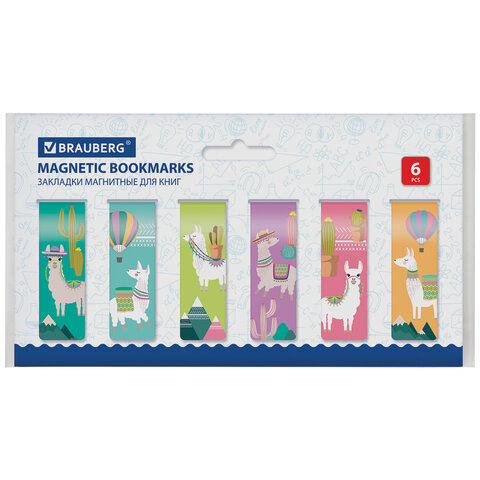 Закладки для книг МАГНИТНЫЕ, "ANIMALS", набор 30 шт., 60x20 мм, BRAUBERG, 113176 - Image 2