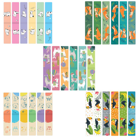 Закладки для книг МАГНИТНЫЕ, "ANIMALS", набор 30 шт., 60x20 мм, BRAUBERG, 113176 - Image 3