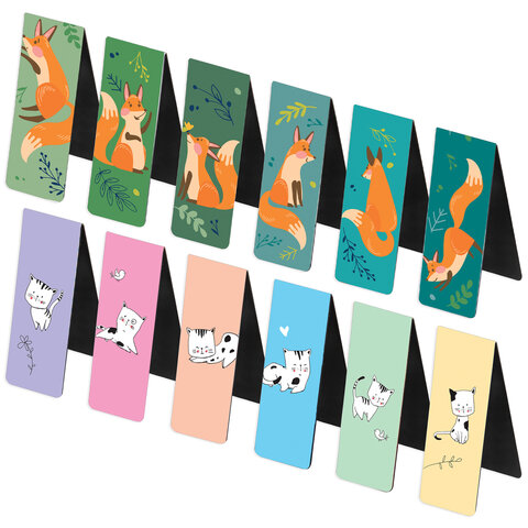 Закладки для книг МАГНИТНЫЕ, "ANIMALS", набор 30 шт., 60x20 мм, BRAUBERG, 113176 - Image 8