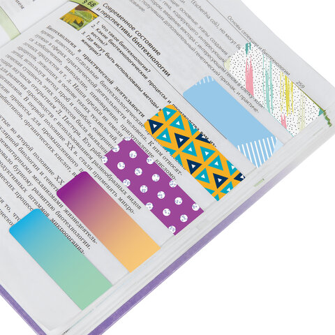Закладки для книг МАГНИТНЫЕ, "GEOMETRY", набор 30 шт., 60x20 мм, BRAUBERG, 113177 - Image 4