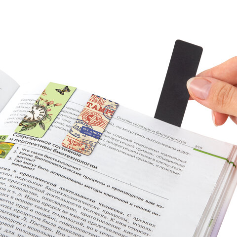 Закладки для книг МАГНИТНЫЕ, "MIX 2", набор 30 шт., 60x20 мм, BRAUBERG, 113178 - Image 5