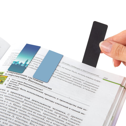 Закладки для книг МАГНИТНЫЕ, "MIX 3", набор 30 шт., 60x20 мм, BRAUBERG, 113179 - Image 5