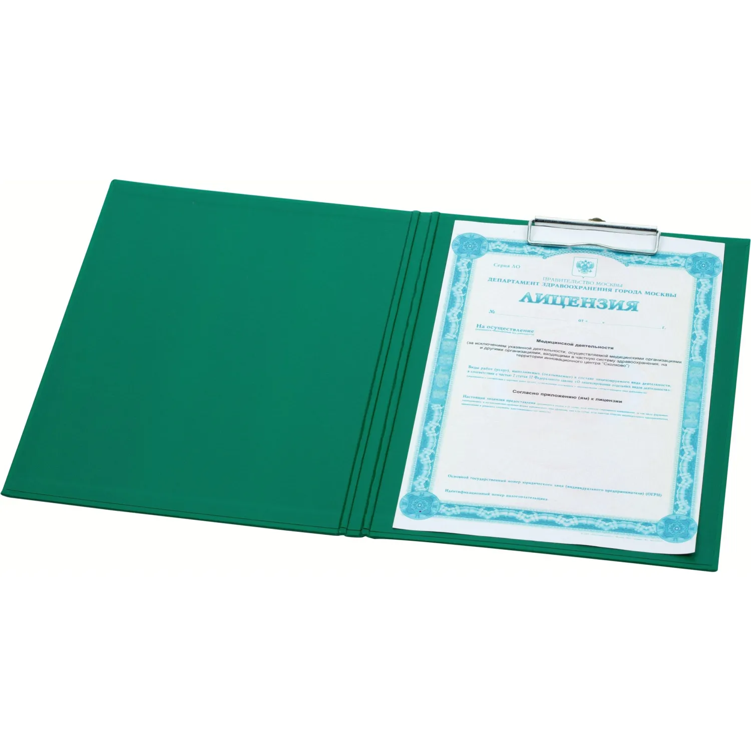 Папка-планшет с зажимом и крышкой Attache A4 зеленая - Image 3