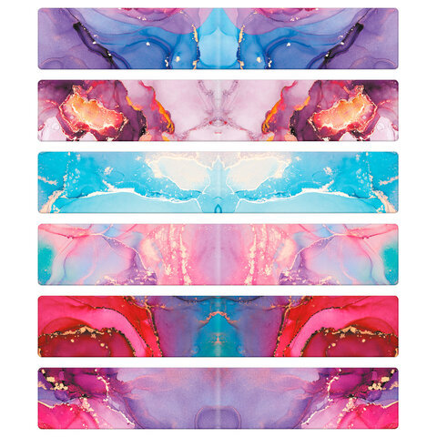 Закладки для книг МАГНИТНЫЕ, "АССОРТИ 5 ДИЗАЙНОВ ABSTRACTION", 6 штук, 60x20 мм, FUNSTER (ФАНСТЕР), 116653 - Image 10