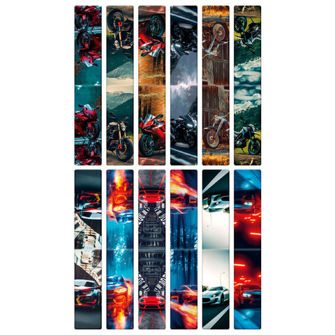 Закладки для книг МАГНИТНЫЕ, "BOYS", комплект 12 штук, 60x20 мм, FUNSTER (ФАНСТЕР), 116656 - Image 2