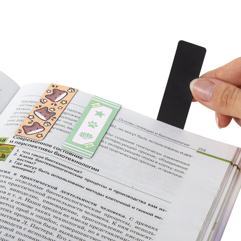 Закладки для книг МАГНИТНЫЕ, кросс-серия "МИЛЫЕ КОТЫ", набор 6 штук, 60x20 мм, BRAUBERG, 116985 - Image 4