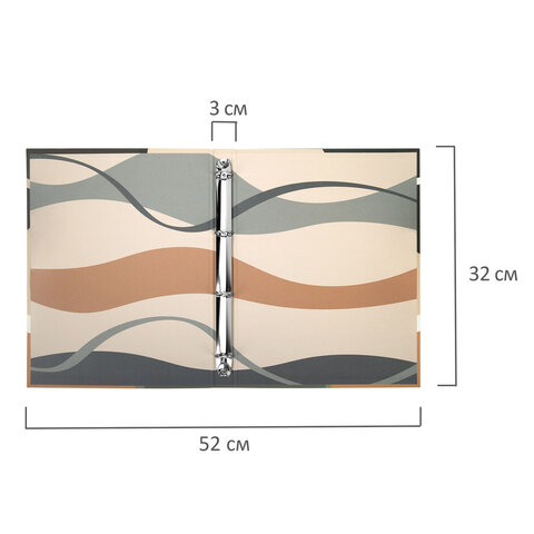 Папка-портфолио универсальная, 4 кольца, 20 файлов, 7БЦ матовая, BRAUBERG "Abstraction", 117555 - Image 2