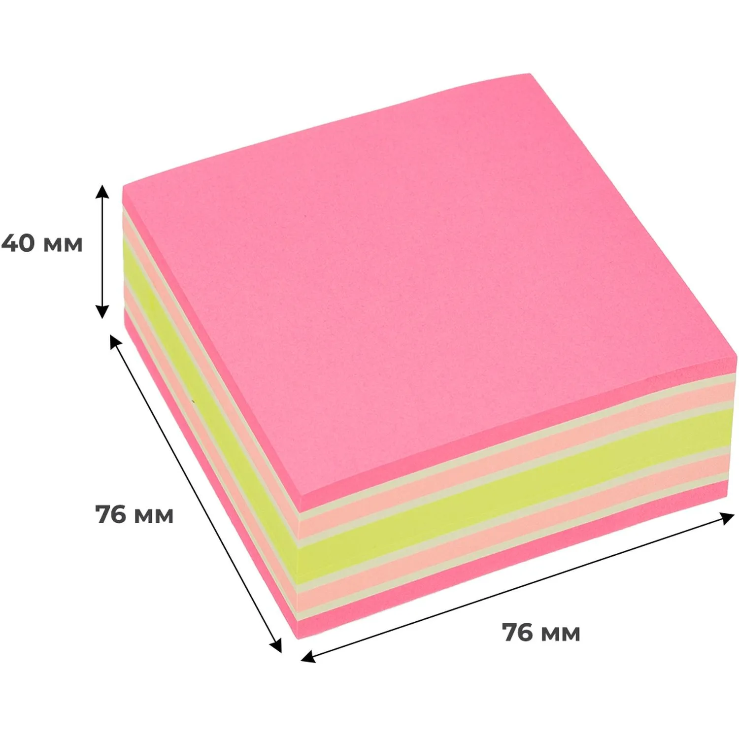 Стикеры Attache Selection Клубничный микс 76×76 мм, 4 цвета (400 л.) - Image 4