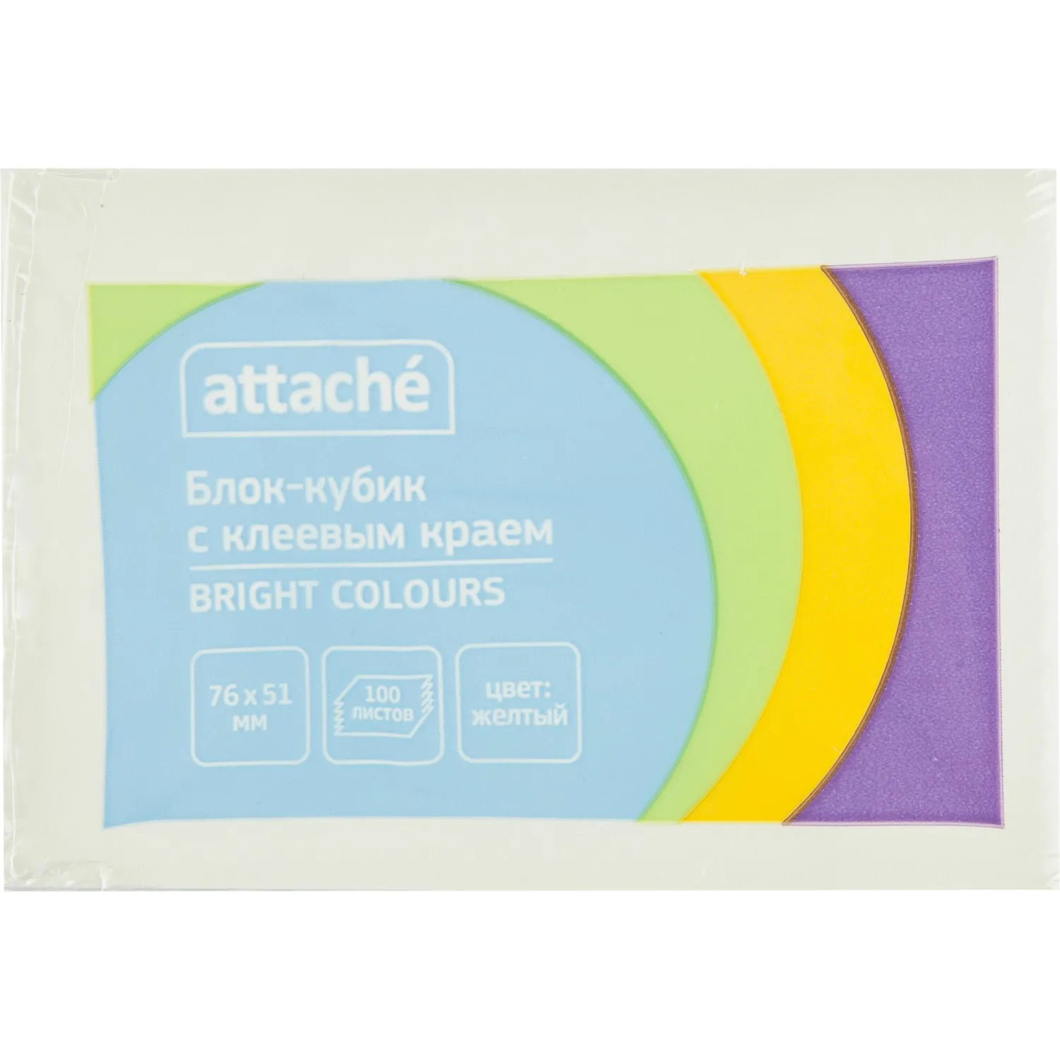 Стикеры Attache офисные, желтый (76×51 мм, 60 г/м², 100 листов) - Image 2