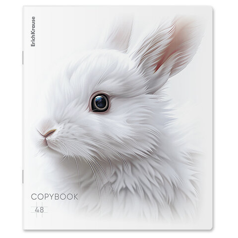 Тетрадь А5, 48 л., скоба, клетка, Soft-touch, выборочный УФ-лак, ERICH KRAUSE, "Животные", микс в спайке, 63313 - Image 4