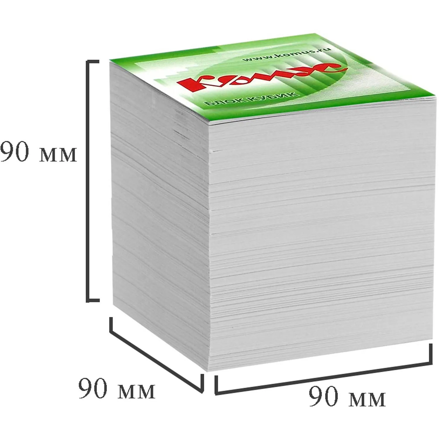 Блок для записей Комус 9×9 см, 100 г/м², белизна 100% для офиса - Image 4
