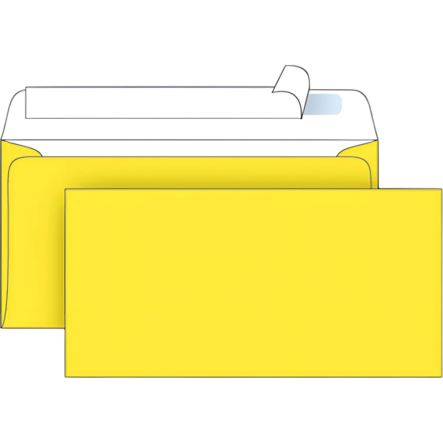 E65 конверт Packpost Пинья 110×220 мм жёлтый стрип 90 г/м² - Image 2