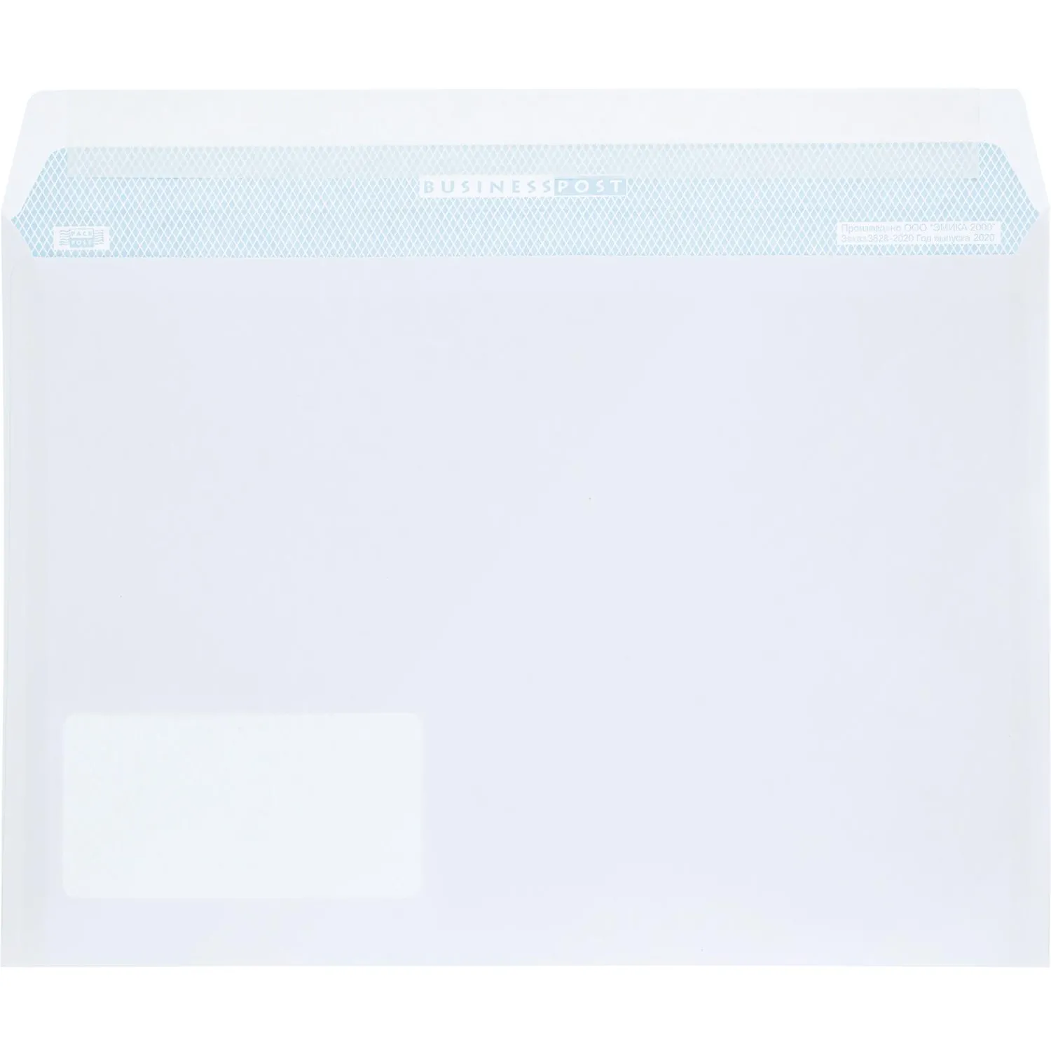 Конверт BusinessPost C4 229×324 мм белый 100 г/м² стрип (окно 55×110 мм) - Image 4
