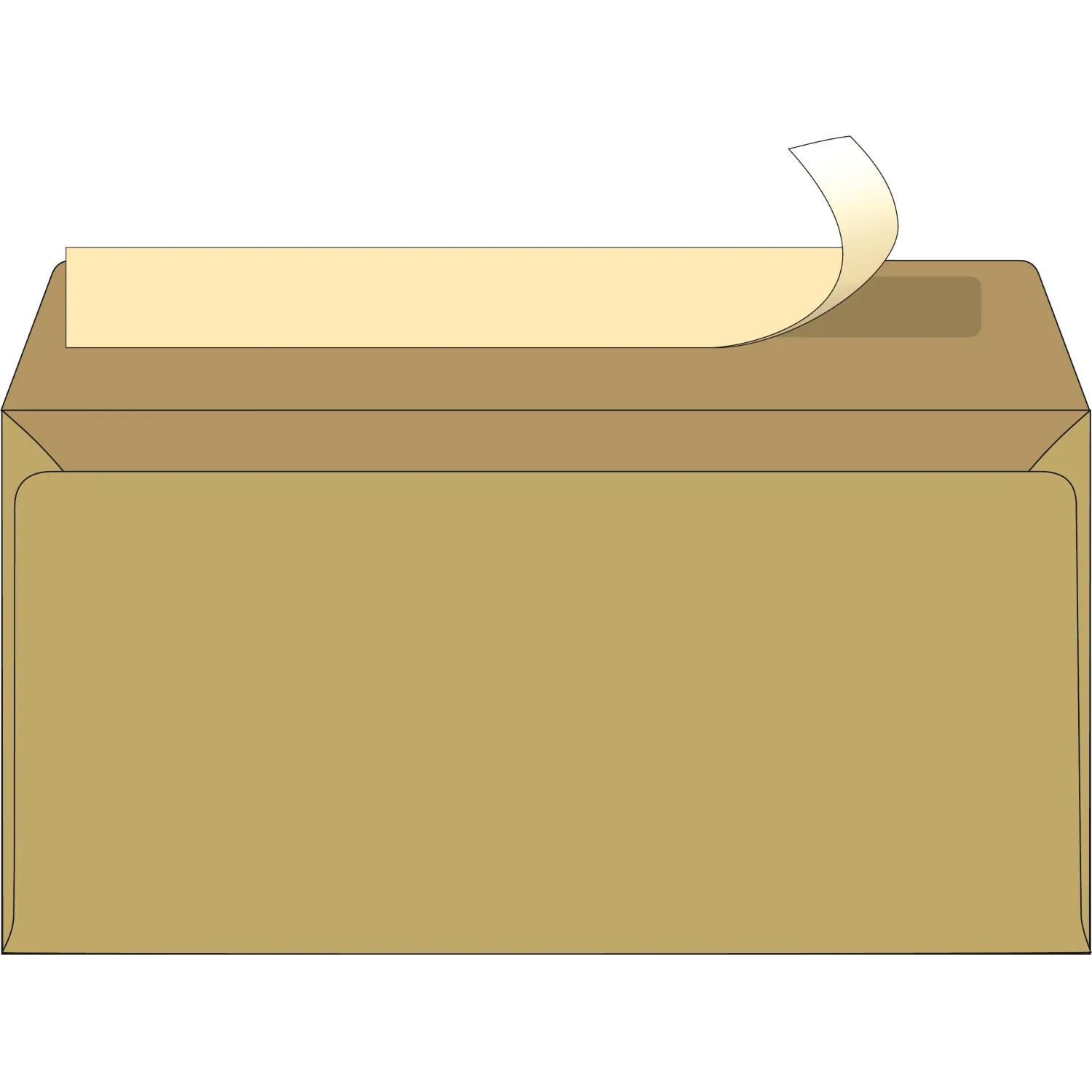 Конверт Ecopost E65 110×220 мм (80 г/м², переработанный, 100 шт.) - Image 2