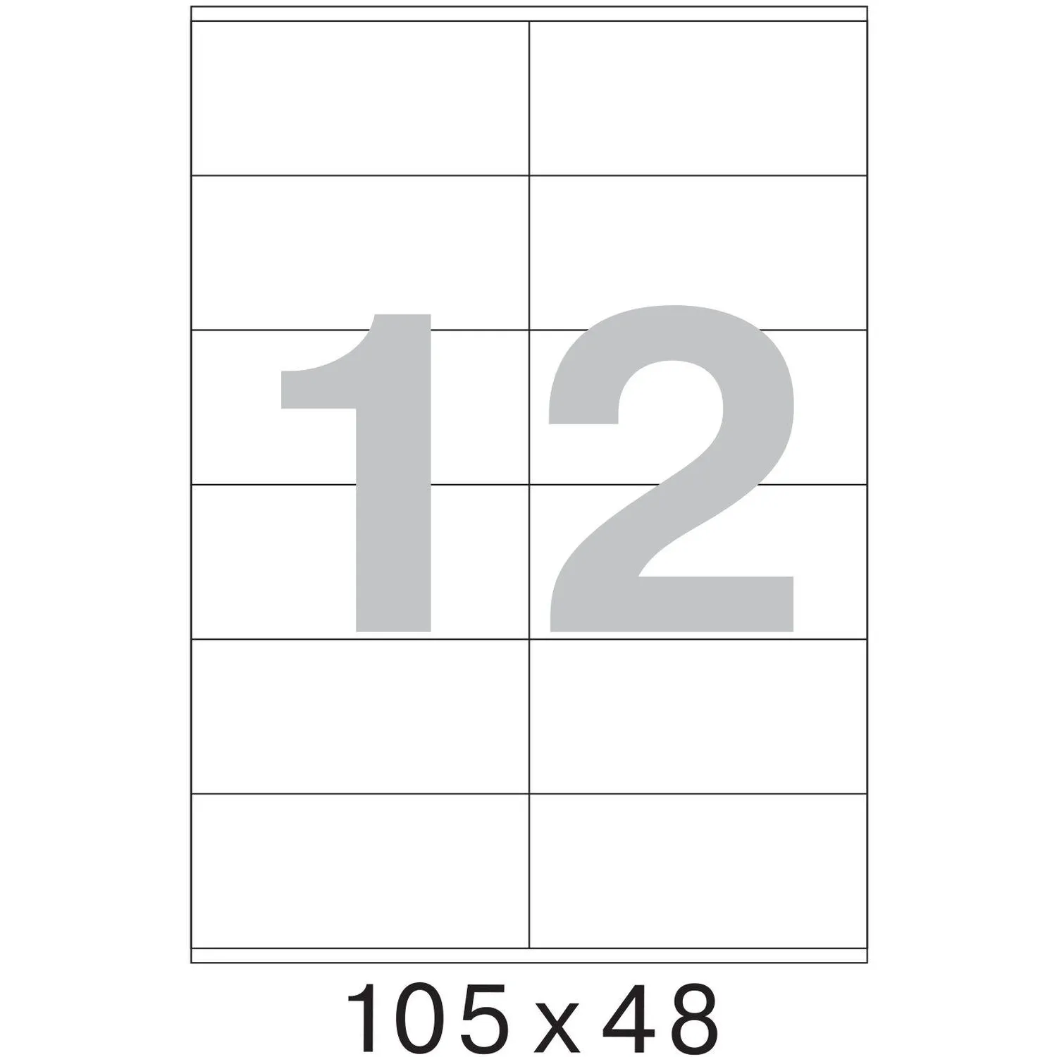 Этикетки самоклеящиеся Комус 105×48 мм (12 шт/лист А4), 100 л, клей акриловый - Image 6