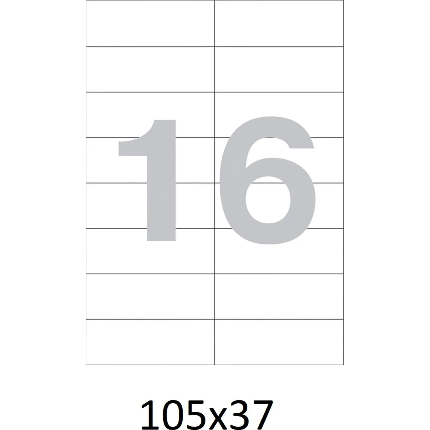 Самоклеящиеся этикетки Attache ProMega Label Basic 105x37 мм, 16 шт/А4, 100 л, белая самоклейка для печати - Image 5
