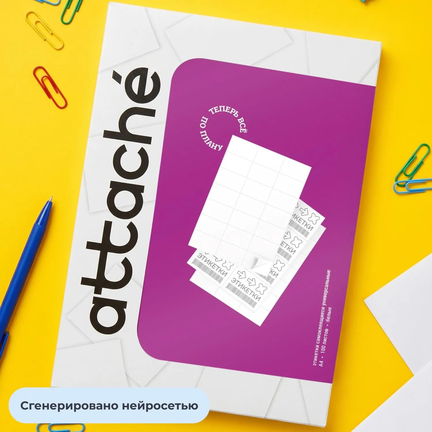 Самоклеящиеся этикетки Attache ProMega Label Basic 52,5×29,7 мм (100 л., 40 шт./А4) - Image 6