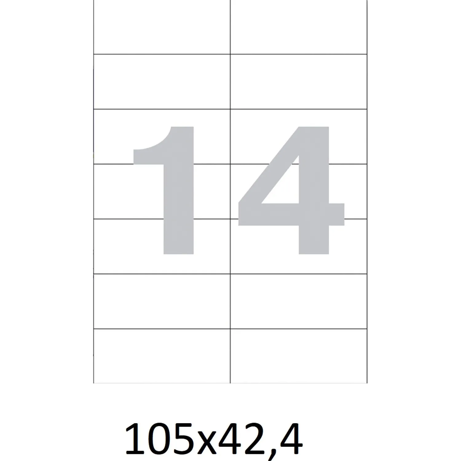 Самоклеящиеся этикетки Attache ProMega Label Basic 105×42,4 мм (14 шт/А4, 100 л, белая самоклейка для печати) - Image 5