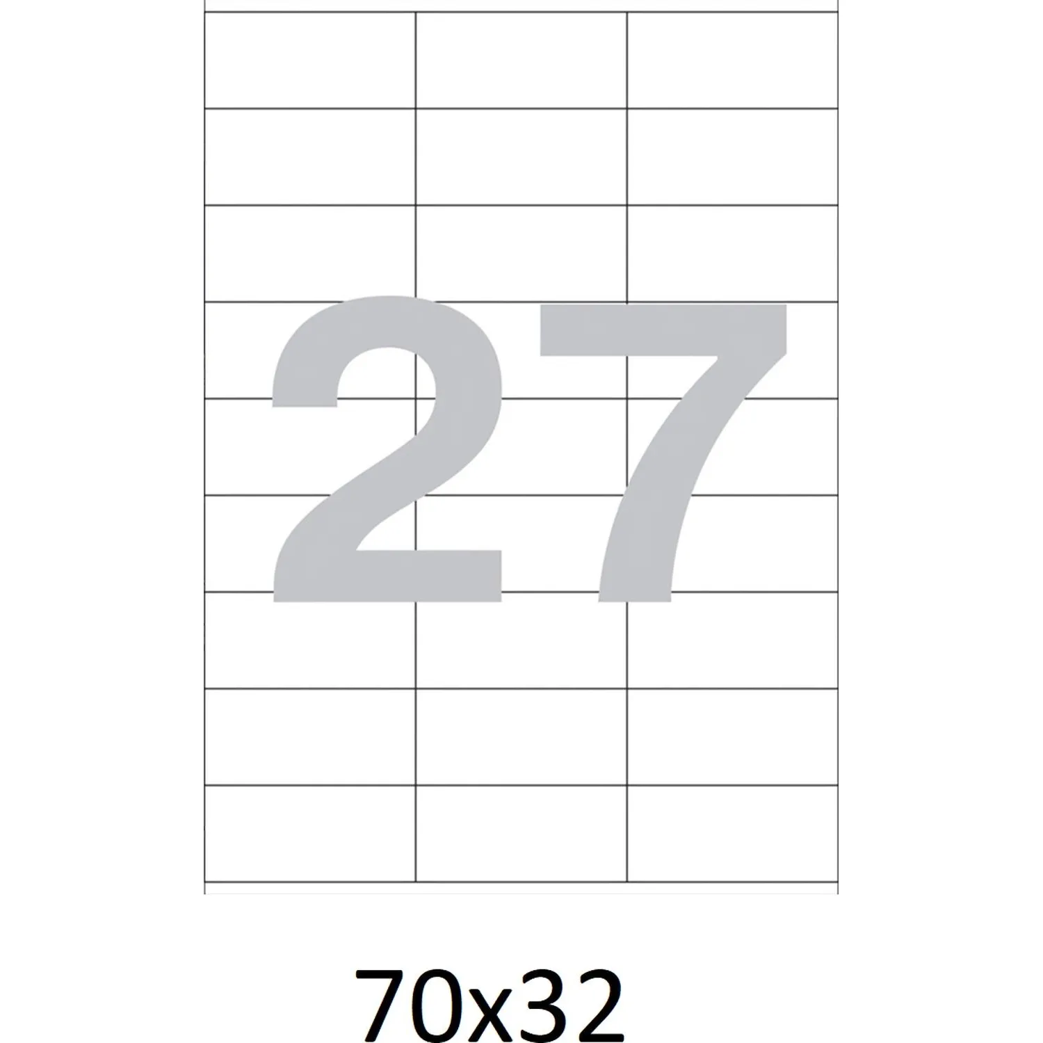 Самоклеящиеся этикетки Attache ProMega Label Basic 70×32 мм, 27 шт/А4, 100 листов, белая самоклейка для печати на лазере - Image 5