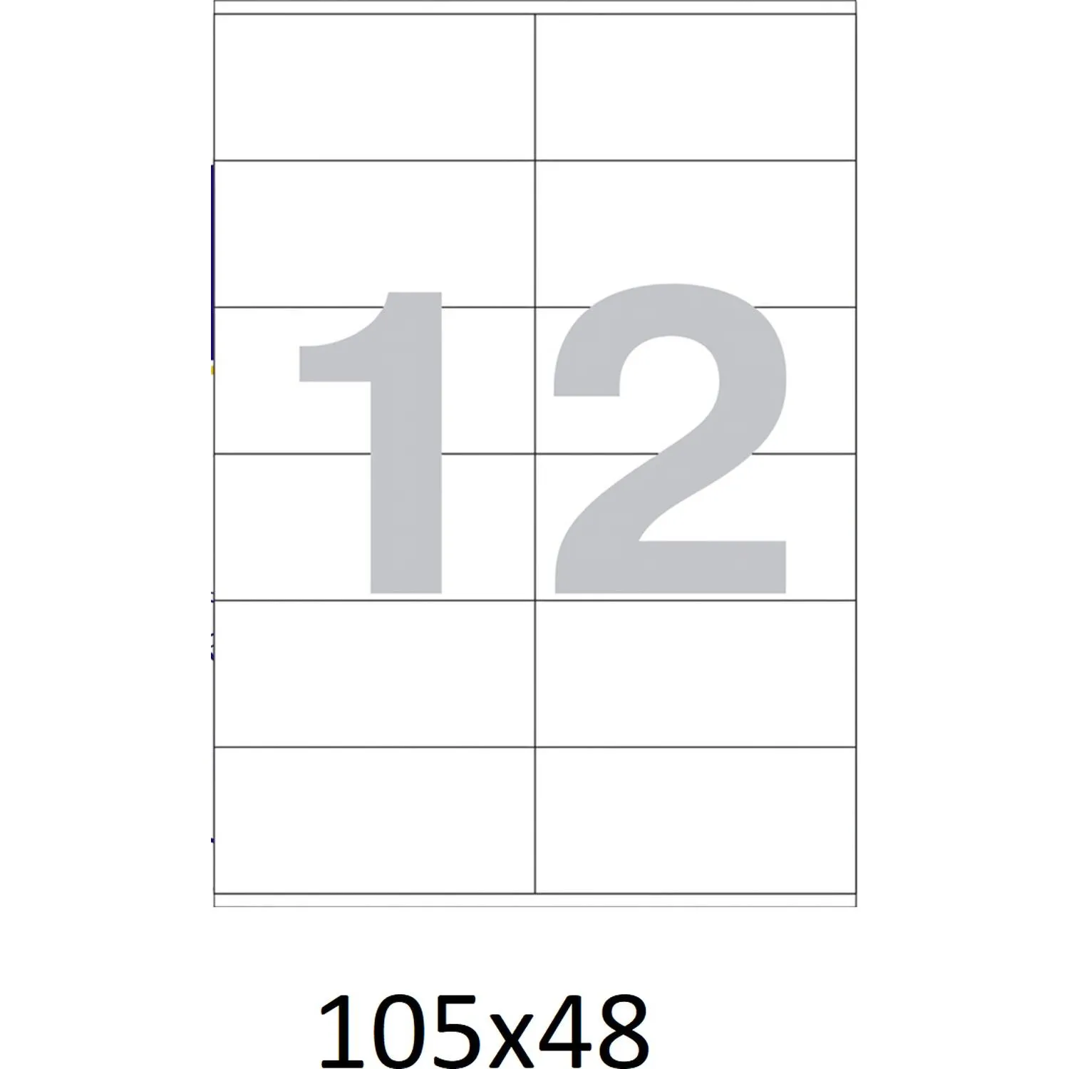 Самоклеящиеся этикетки Attache ProMega Label Basic 105×48 мм, 12 шт/А4 (100 л), белая самоклейка для печати на лазере - Image 5