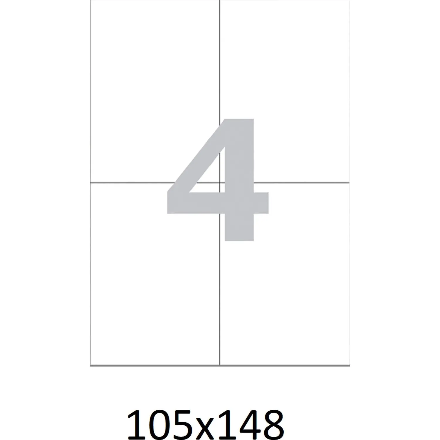 Самоклеящиеся этикетки Attache ProMega Label Basic 105×148 мм, 50 л/уп, белая самоклейка для печати - Image 5