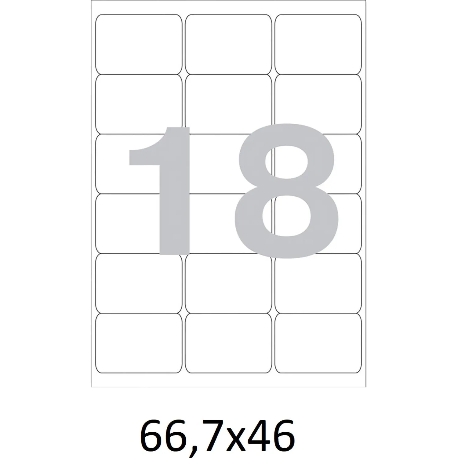 Самоклеящиеся этикетки Attache ProMega Label Basic 66,7×46 мм (50 л./А4) - Image 5