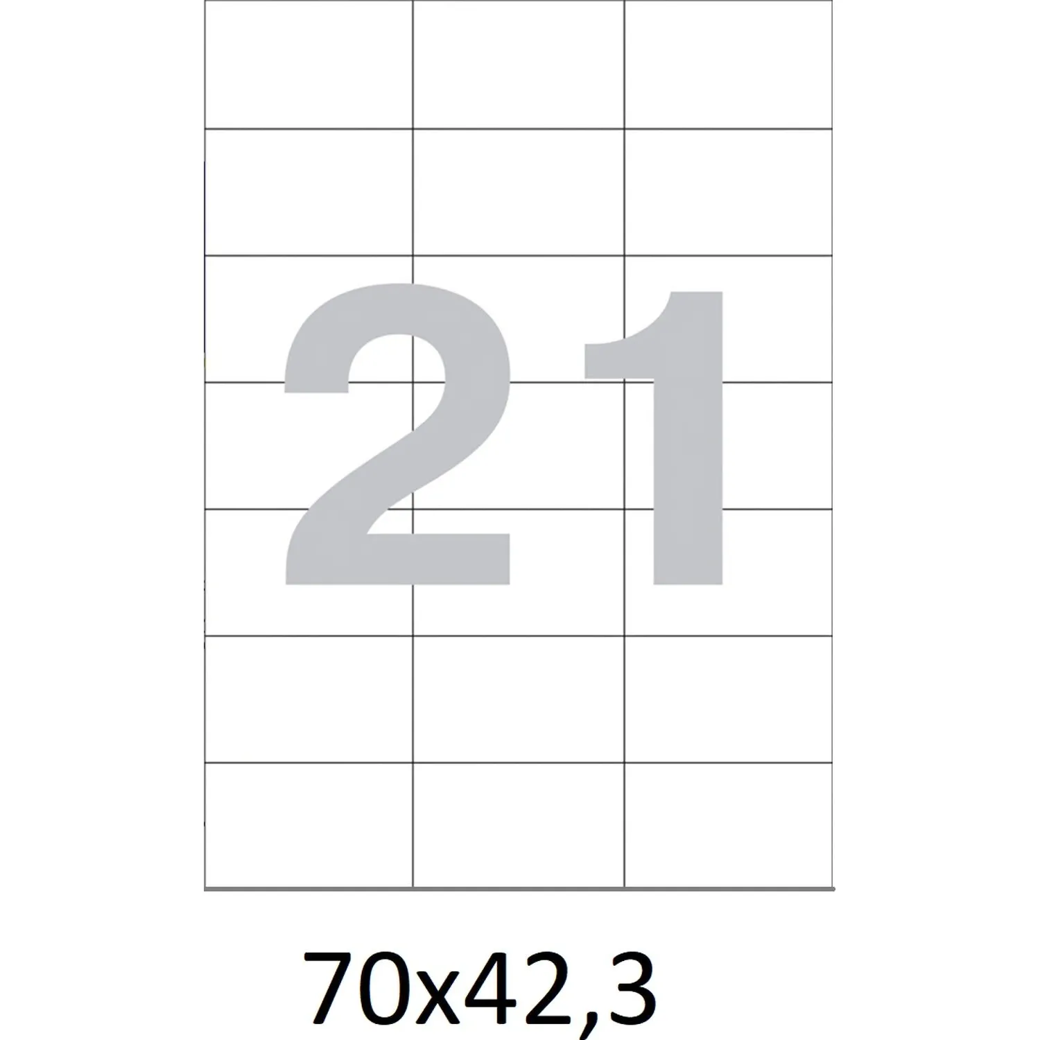 Самоклеящиеся этикетки Attache ProMega Label Basic 70×42,3 мм, 21 шт/А4, 50 л, белая самоклейка для печати - Image 5