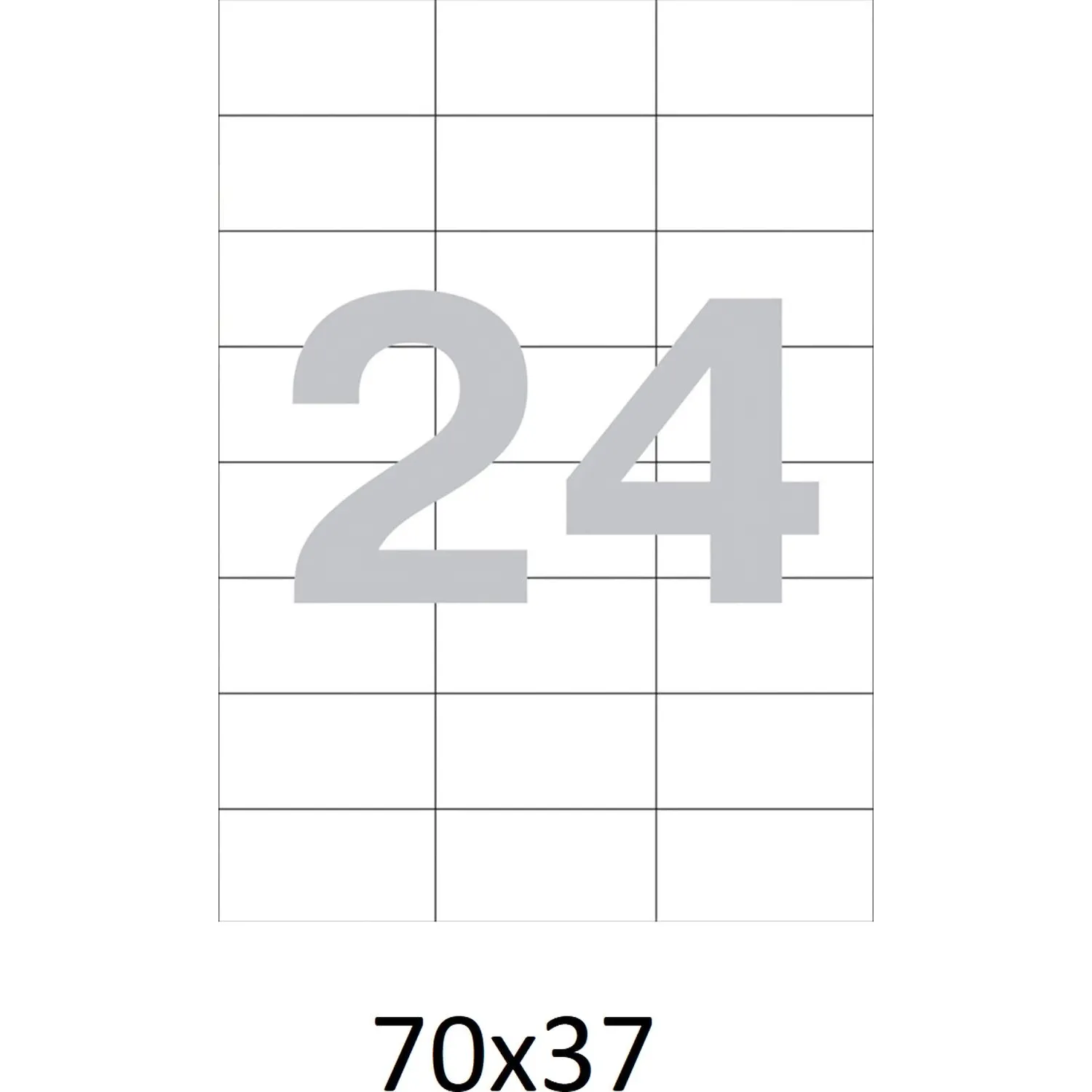 Самоклеящиеся этикетки Attache ProMega Label Basic 70×37 мм, 24 шт/лист А4, 50 листов, белая самоклейка для печати на лазере - Image 5