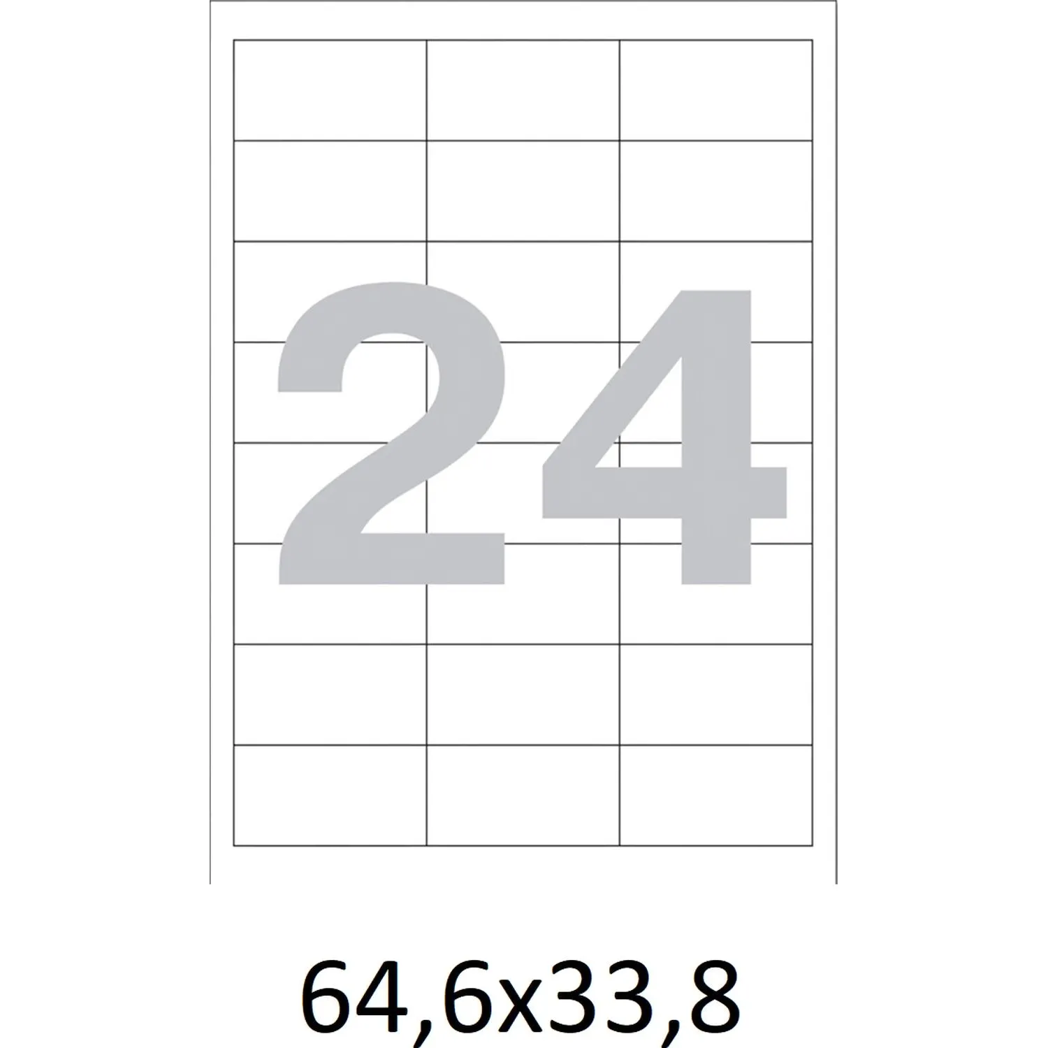 Самоклеящиеся этикетки Attache ProMega Label 64,6×33,8 мм (50 л х 24 шт/лист) лазерные, белая самоклейка - Image 5