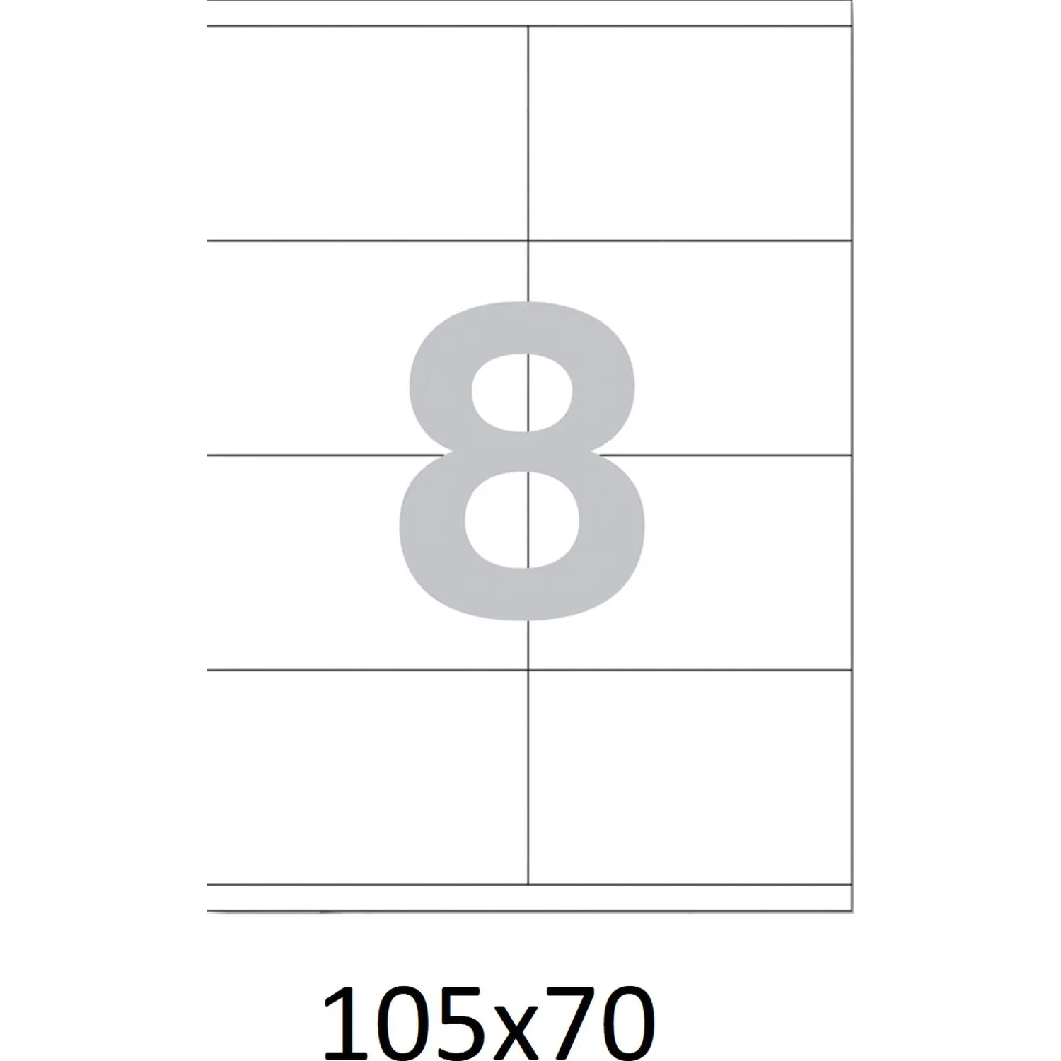 Самоклеящиеся этикетки Attache ProMega Label Basic 105x70 мм, 8шт/А4, 100л, белая самоклейка для печати - Image 5
