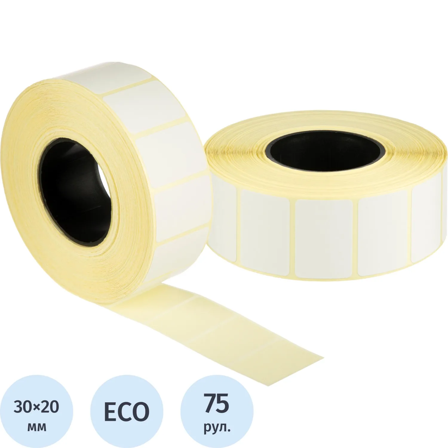 термоэтикетки без печати Thermal ECO, самоклеящиеся, рулон Eco