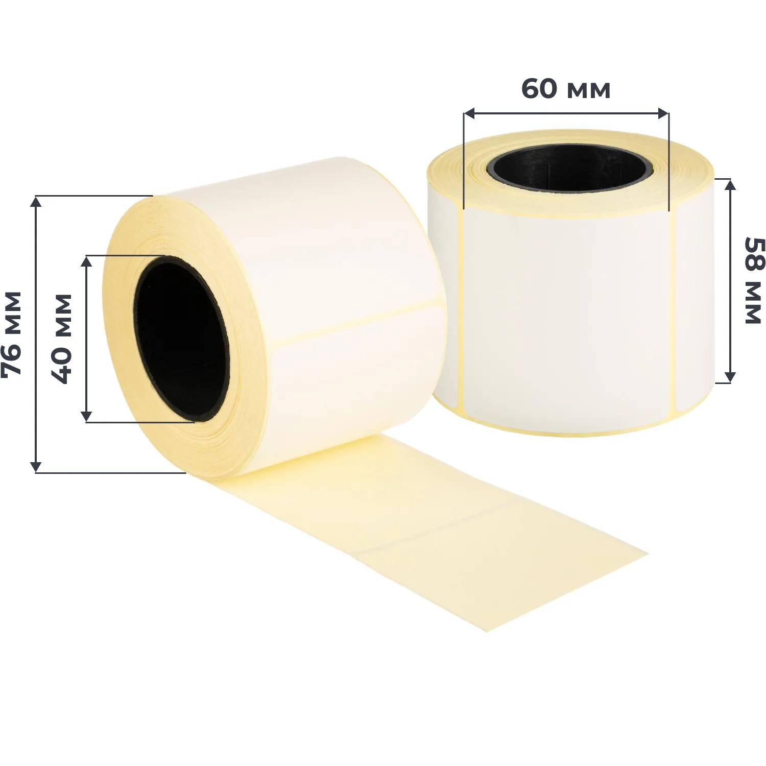 Термоэтикетки Thermal ECO 58×60 мм ЭКО, 450 шт/рулон, для супермаркетов - Image 2