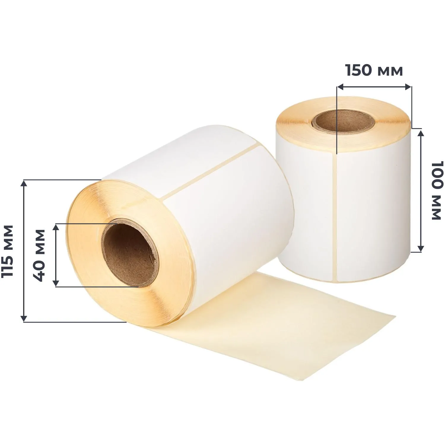 Термоэтикетки Thermal TOP 100×150 мм, 500 шт/рулон, 40 мм втулка, 2 рулона - Image 2