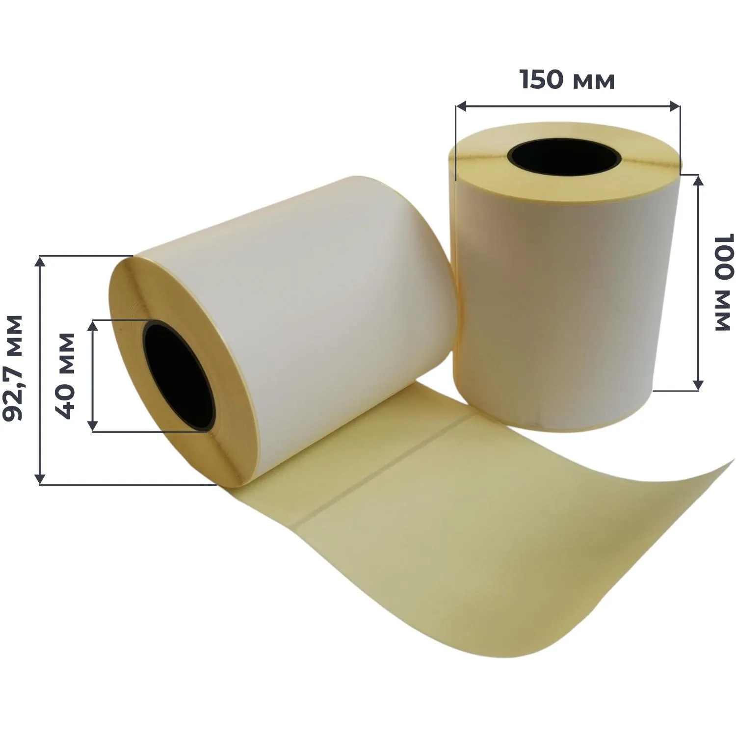 Термоэтикетки Thermal ECO 100×150 мм ЭКО, 300 шт/рулон, для торговых весов - Image 2