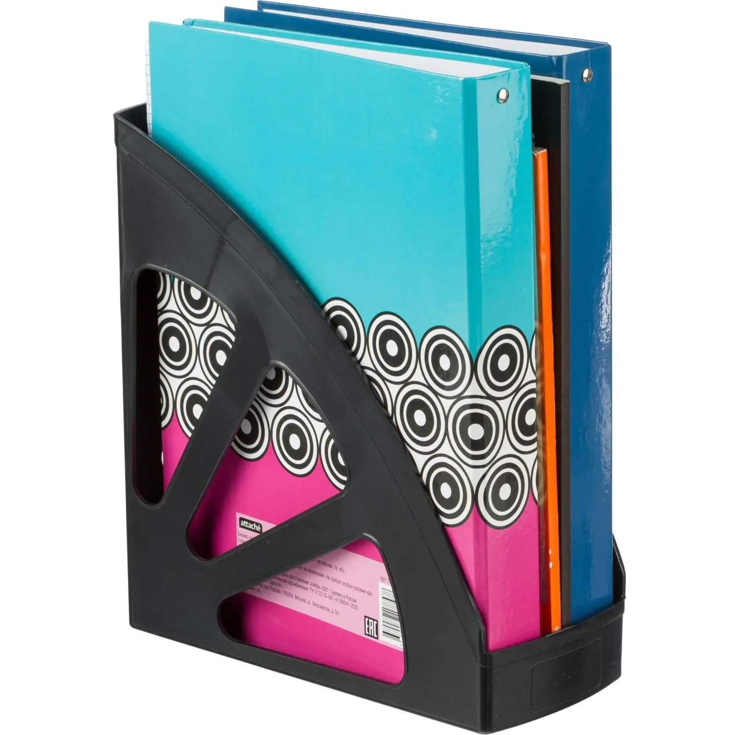 вертикальный лоток Attache Economy Office XL 242×100×260 мм, пластик, черный - Image 3