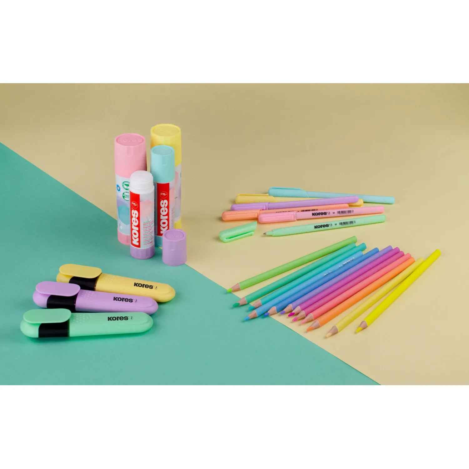 Карандаши цветные Kores Kolores Pastel 24 карандаша 24 цвета трёхгранные (пастельные) - Image 7