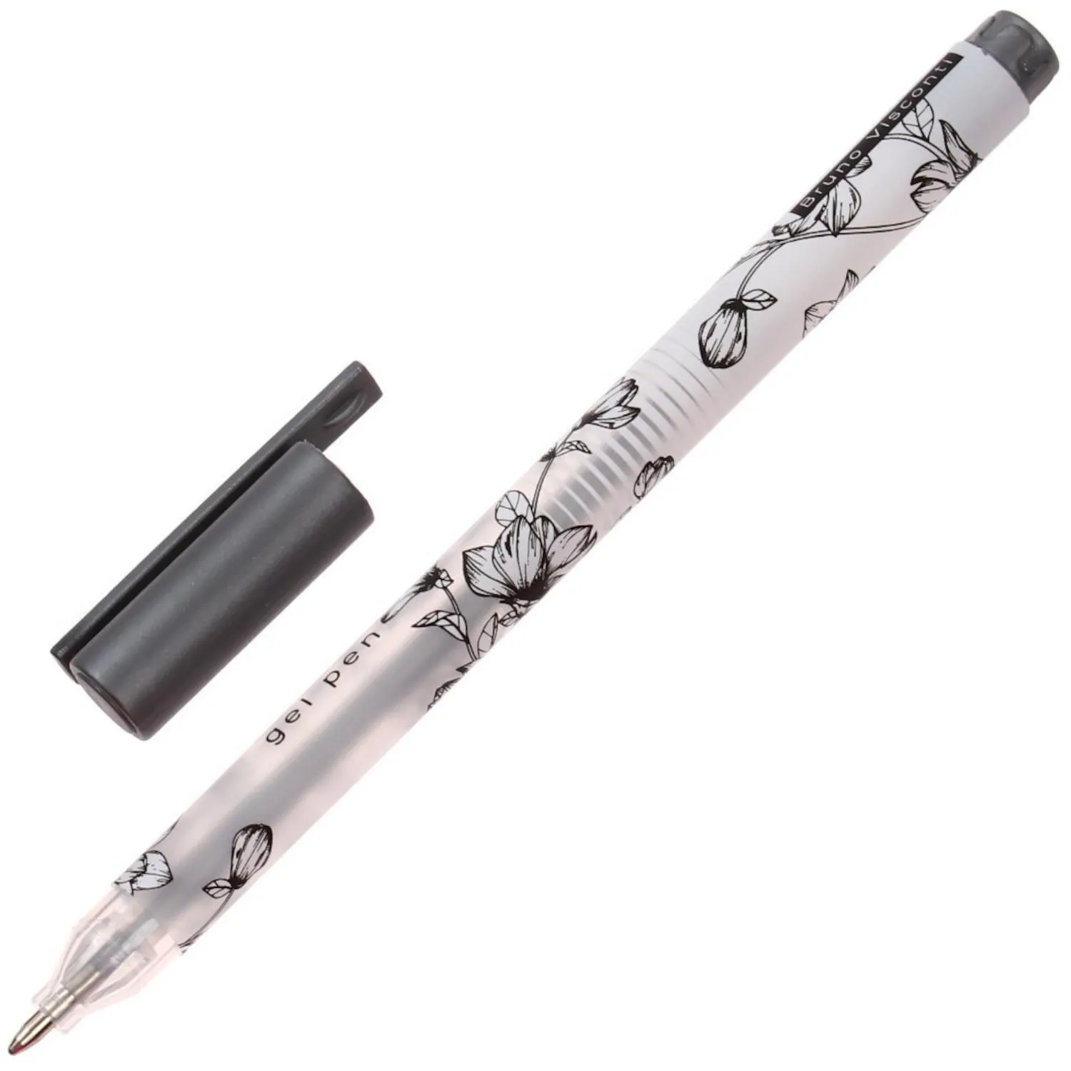 Гелевая ручка серебристая 0.8 мм Sketch&Art UniWrite.Silver soft-touch