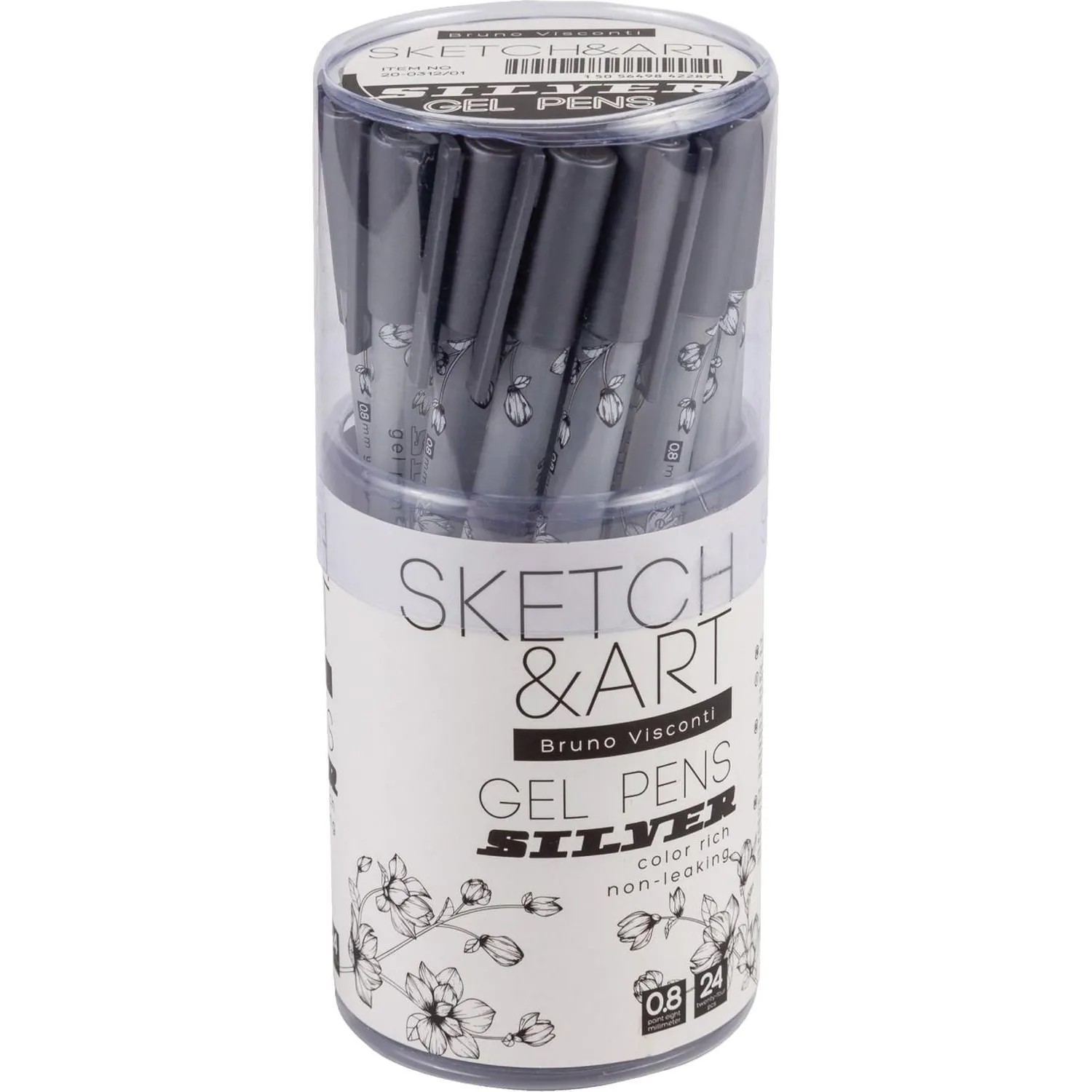 Гелевая ручка серебристая 0.8 мм Sketch&Art UniWrite.Silver soft-touch - Image 7