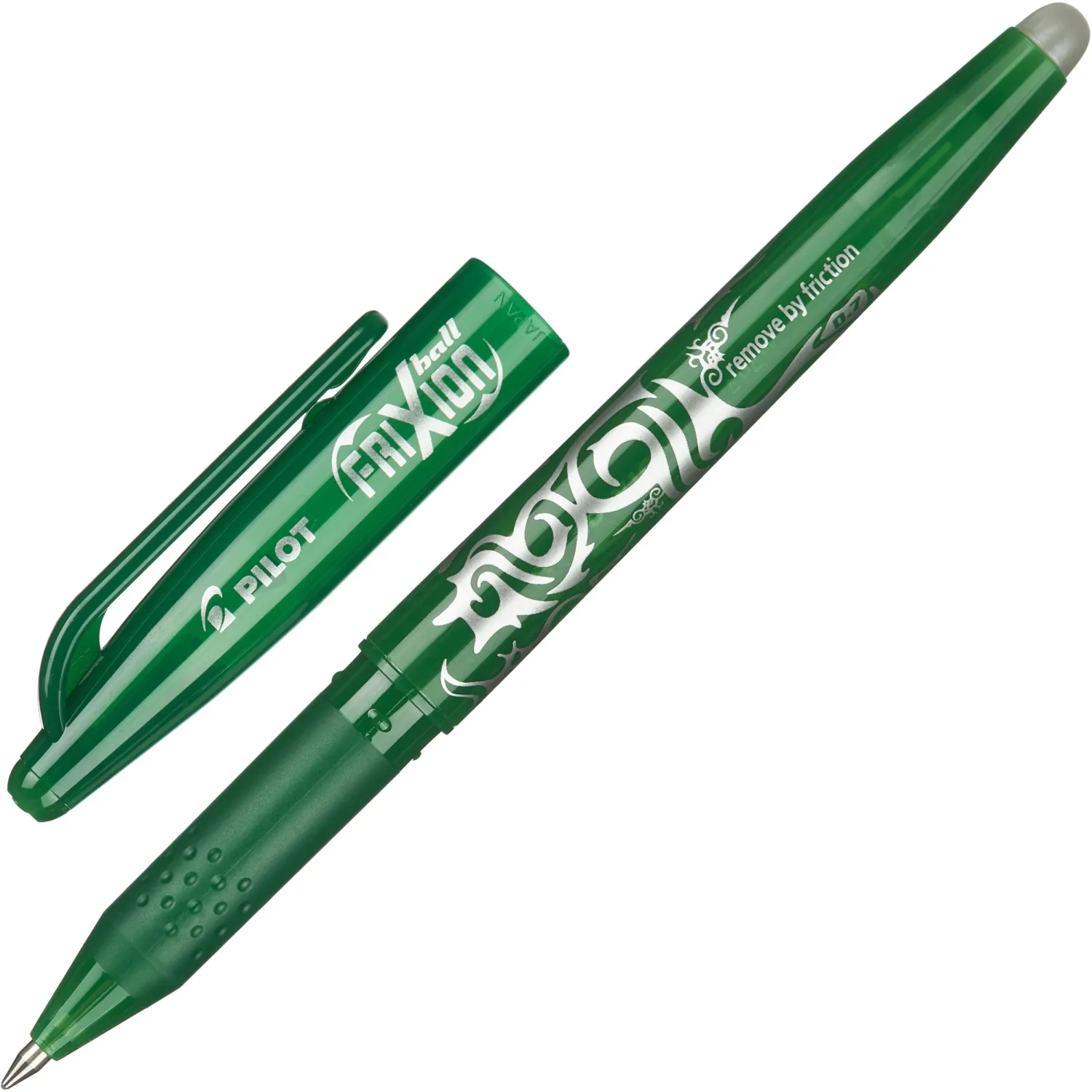 гелевая ручка Pilot Frixion BL-FR7-G со стираемыми чернилами, зеленый 0,7 мм (с резинкой-ластиком)