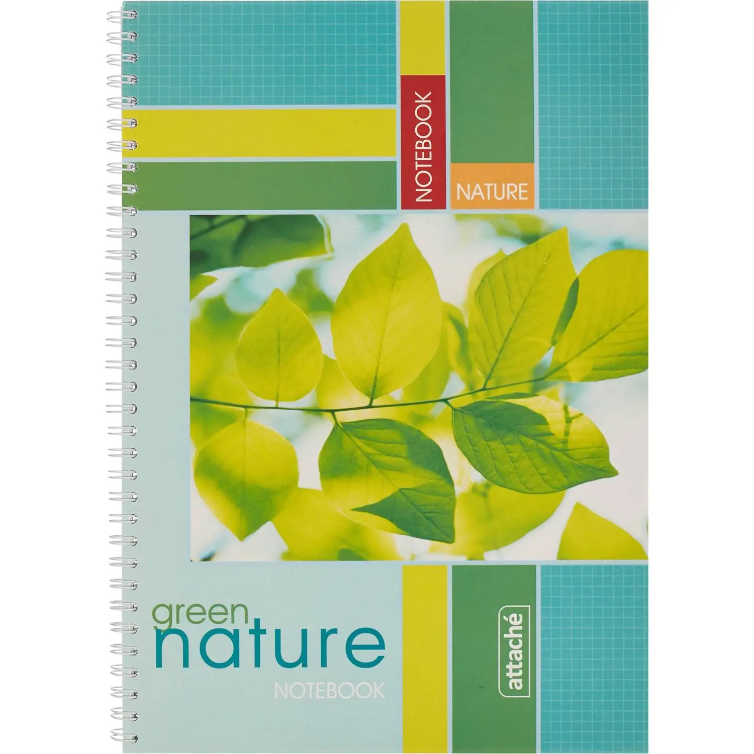 Бизнес-тетрадь Attache Green Nature A4, мягкая обложка, металлическое крепление