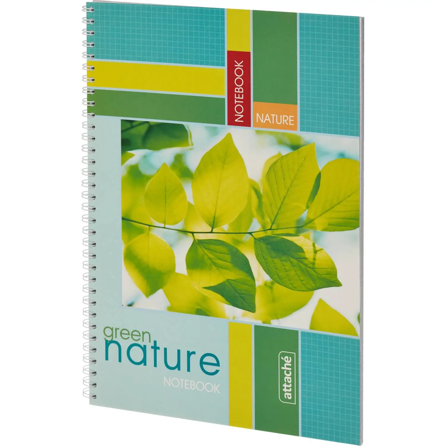 Бизнес-тетрадь Attache Green Nature A4, мягкая обложка, металлическое крепление - Image 2
